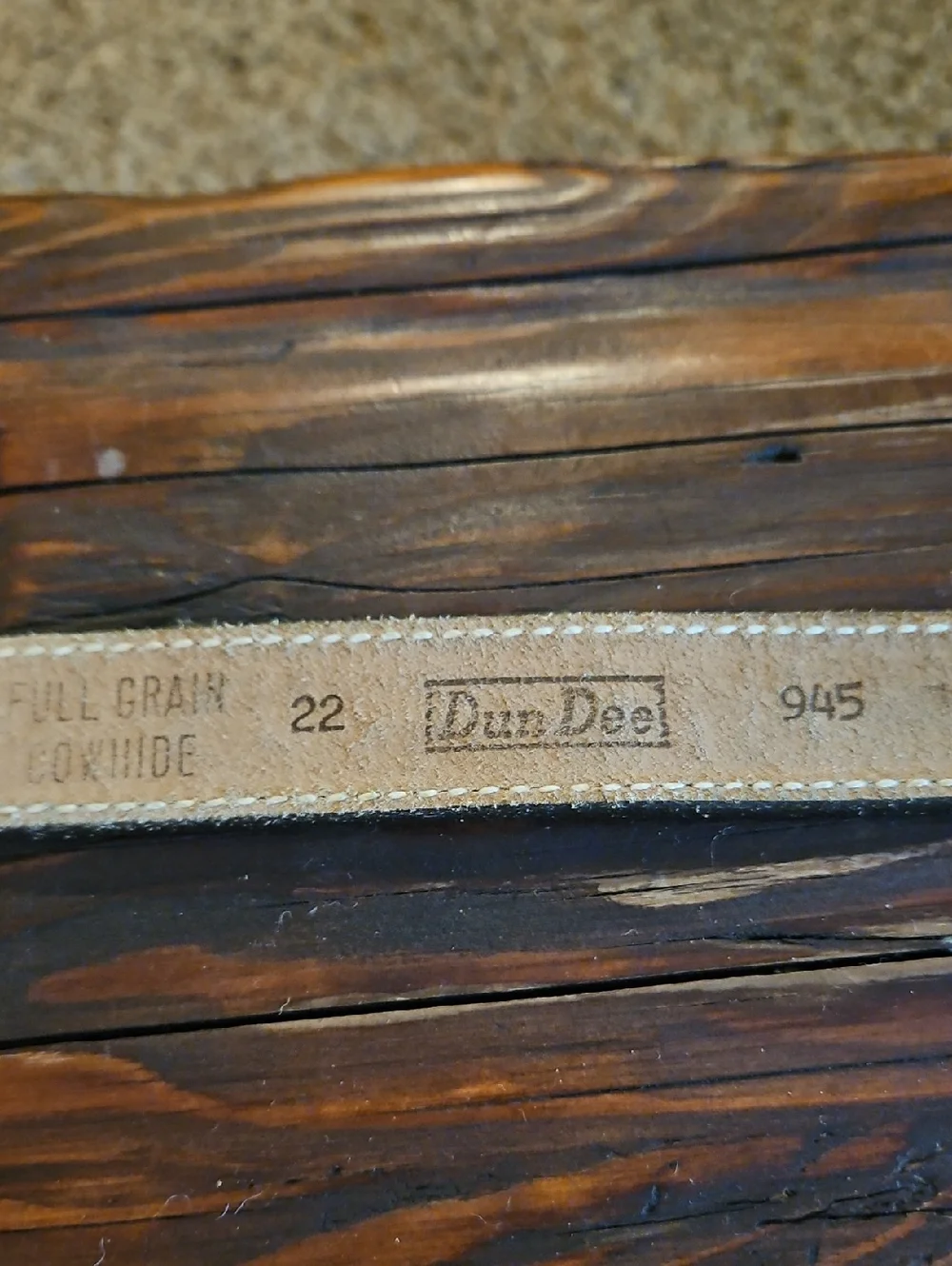 Tooled Brown Leather Little Girls Belt with Ornate Gold Buckle Sz 22
